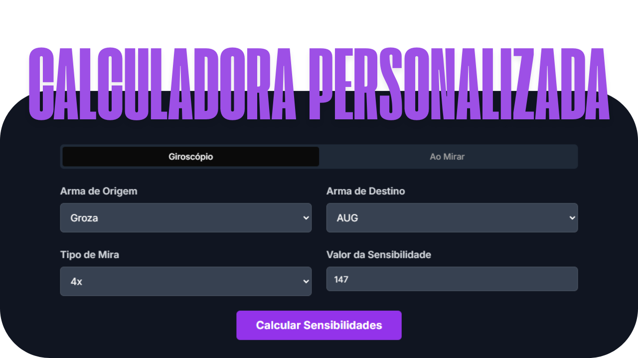Calculadora de Sensibilidade Personalizada